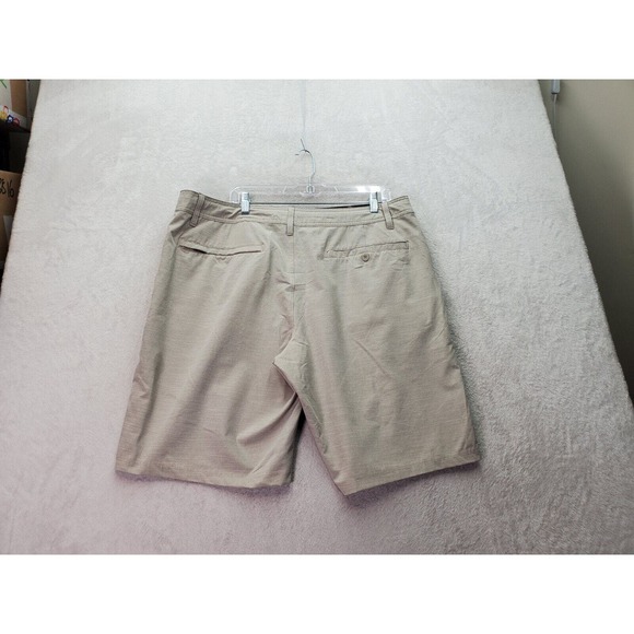 Hang Ten Board Shorts‎ Mens Size 40 Tan Polyester Slash Pockets Logo Medium Wash - Picture 2 of 10